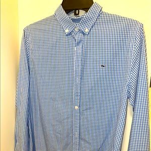 Boys Classic Gingham Whale Shirt